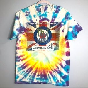 The Who T Shirt Moving On Tour 2019 Concert Tie Dye Townshend Daltrey SZ M